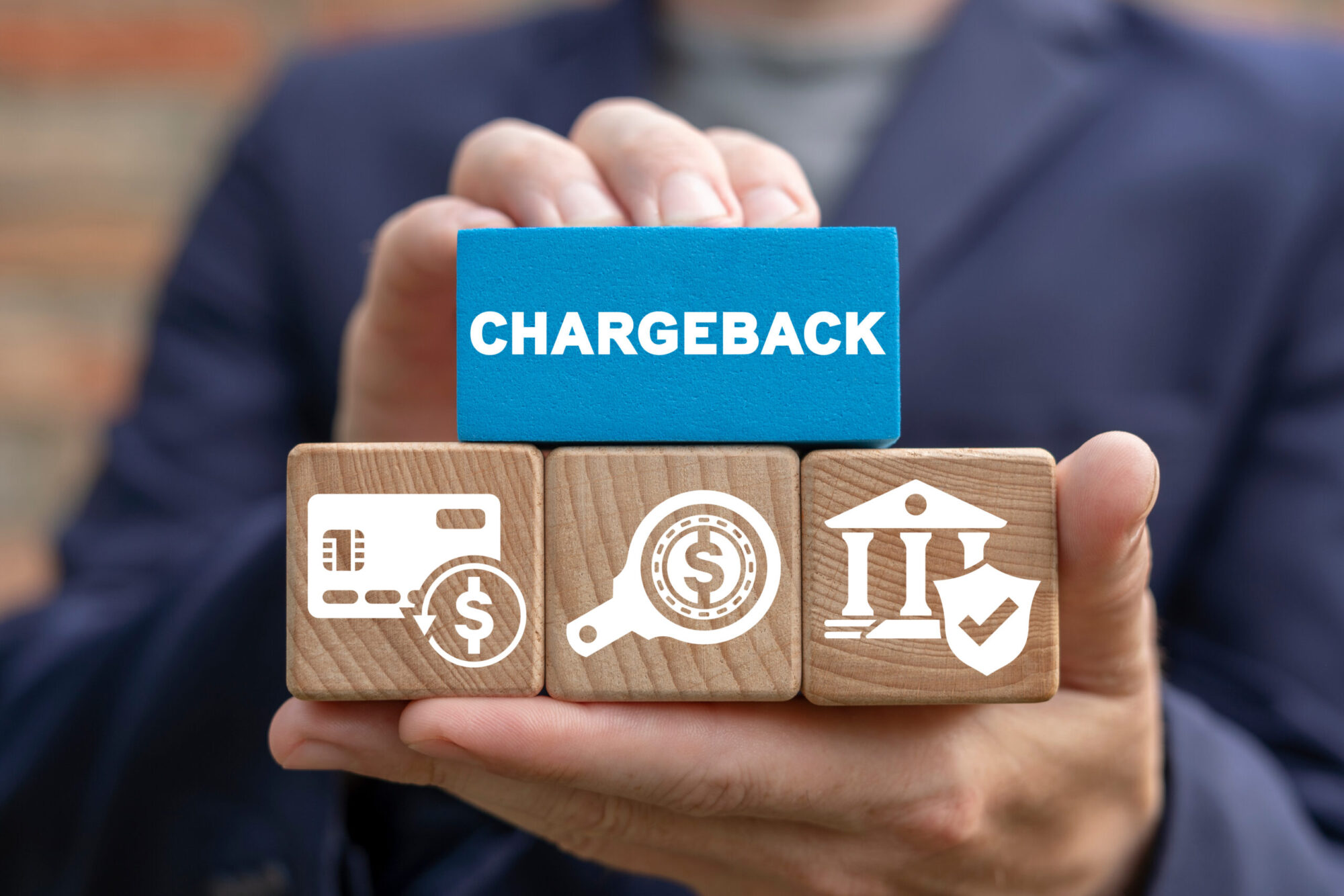 image of a financial concept of a chargeback.